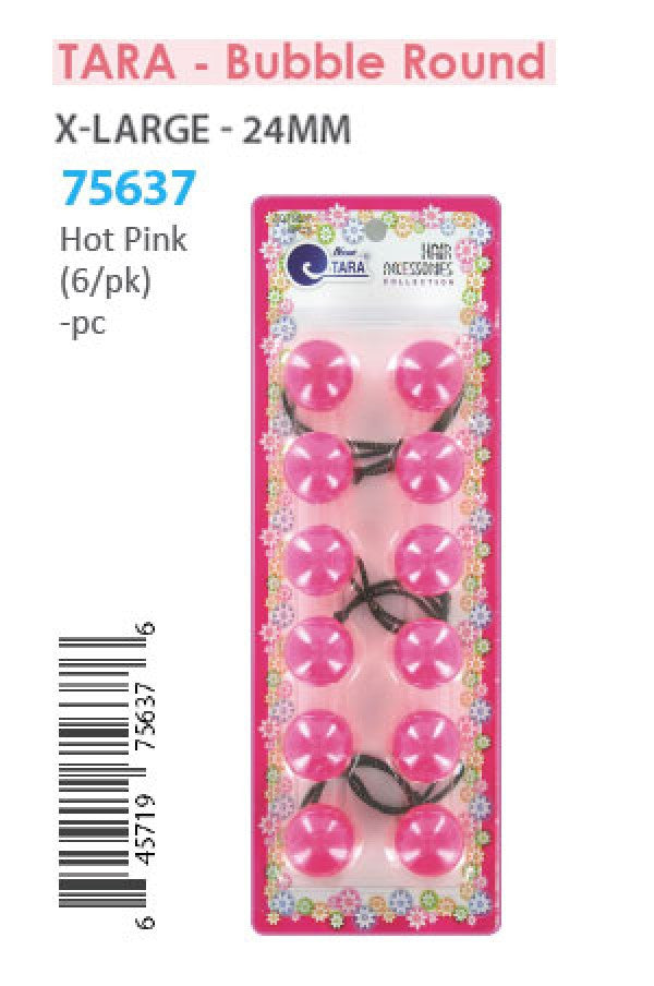 Tara Bubble Round 75637 Hot Pink XL 6/pk -pc