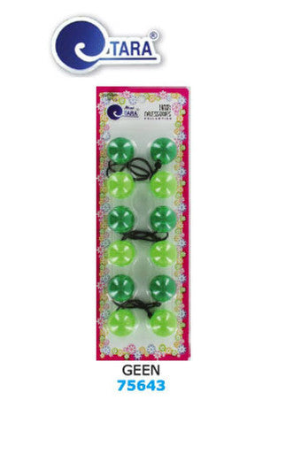 Tara Bubble Round 75643 Green/L.Green 24mm 6/pk -pc