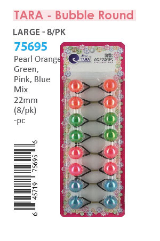 Tara Bubble Round 75695 Pearl O,G,P Mix 22mm  8/pk