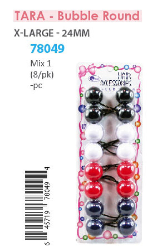 Tara Bubble Round 78049 (C13) B/W/Red/Navy XL 8/pk -pc