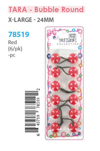 Tara Bubble Round 78519 Red XL 6/pk -pc – Canada Beauty Supply