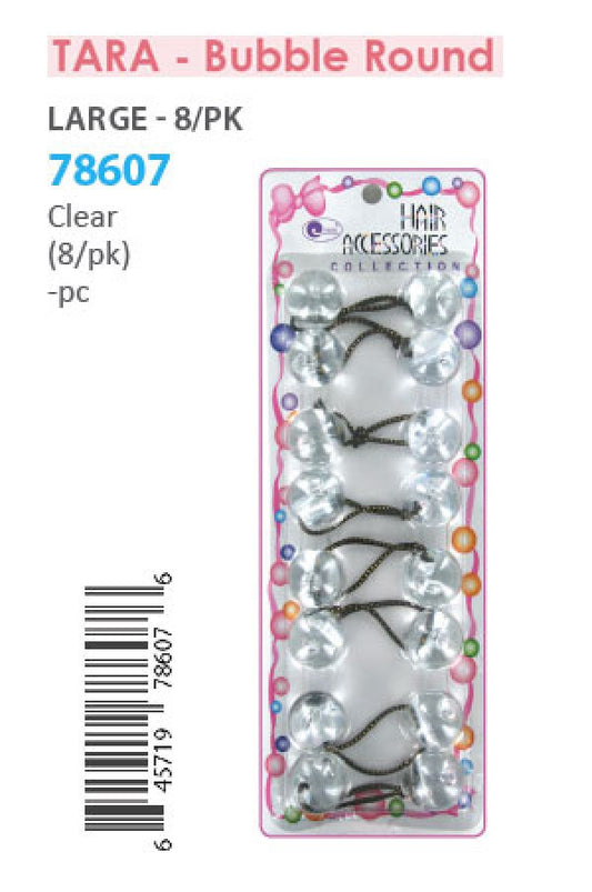 Tara Bubble Round 78607 (C11) Clear Large 8/pk -pc