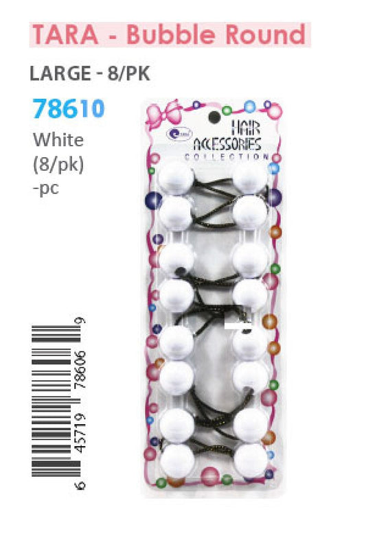 Tara Bubble Round 78610 White Large 8/pk -pc