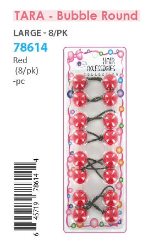 Tara Bubble Round 78614 Red Large 8/pk -pc