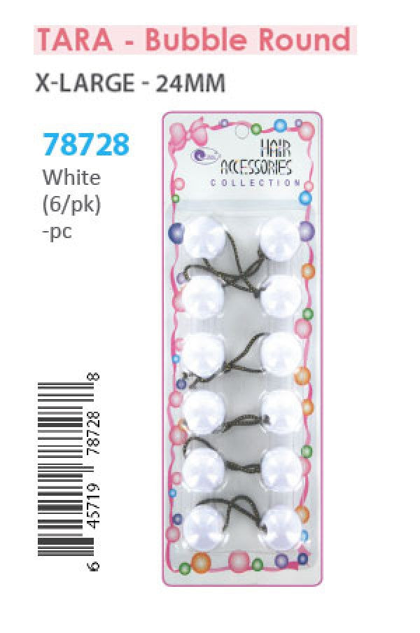 Tara Bubble Round 78728 White XL 6/pk -pc