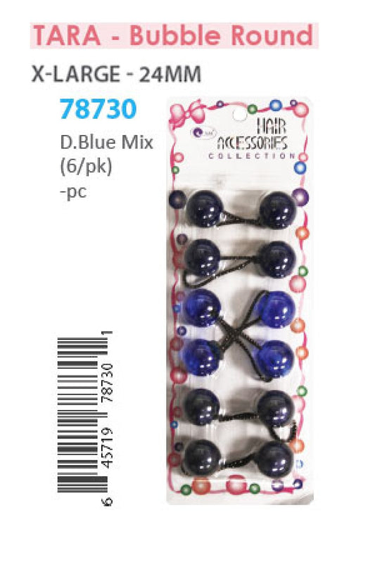 Tara Bubble Round 78730 (C19) D.Blue Mix XL 6/pk -pc