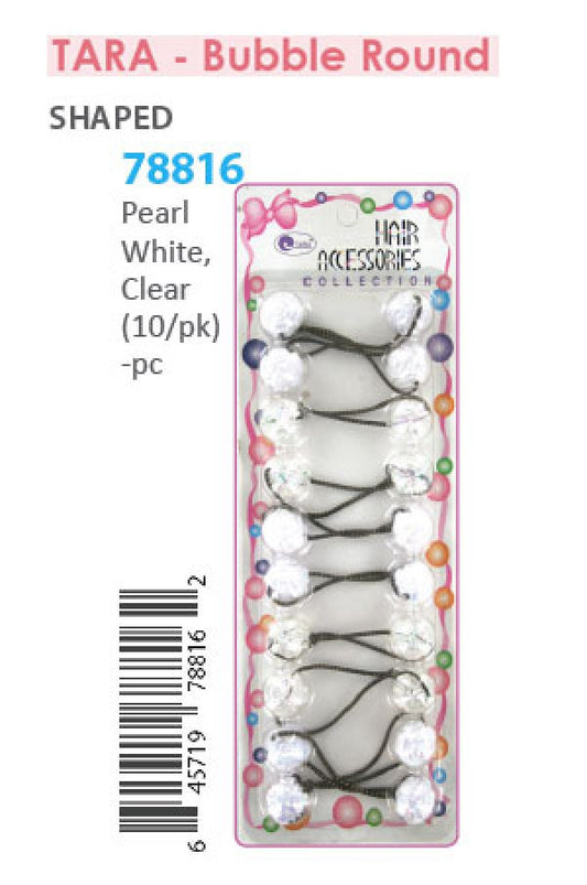 Tara Bubble Rose 78816 Pearl Wht/Clear 10/pk -pc