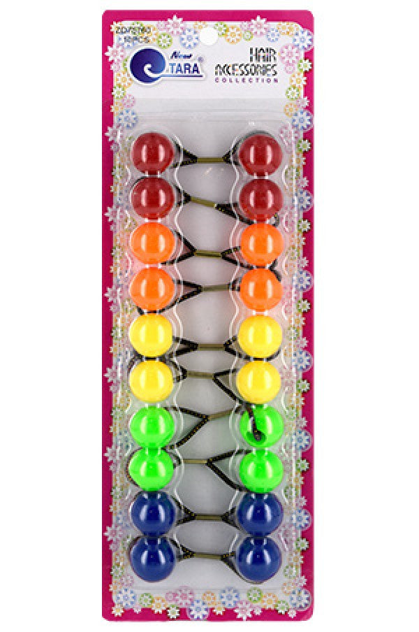 Tara Bubble Round 75760 Red,Org,Yel,Grn,Blu (20mm,10/pk)-pc