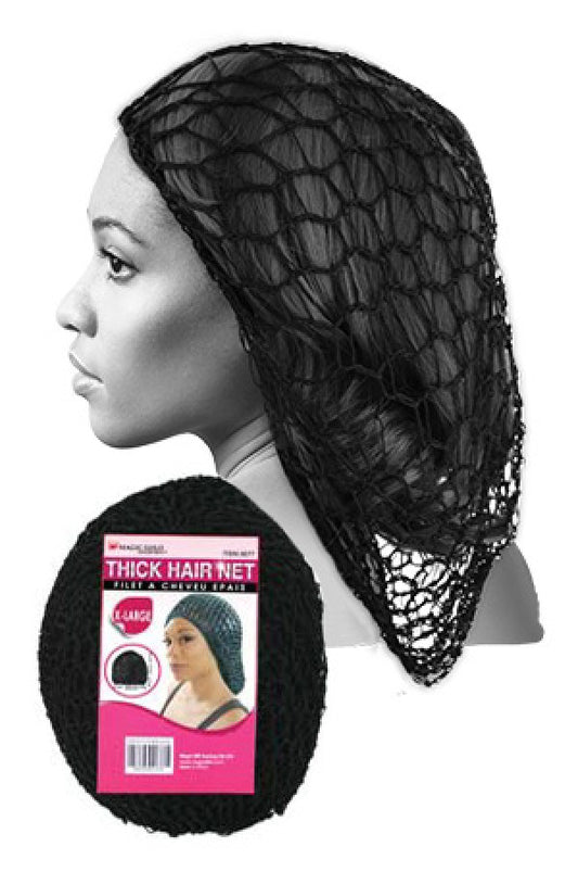 MGC-3683/3577 Thick Hair Net -Black (X-Large 20cm x 45cm) -dz