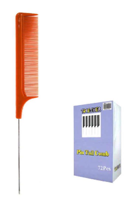 Together-0782 Pin Tail Comb -Brown (72pc/box)