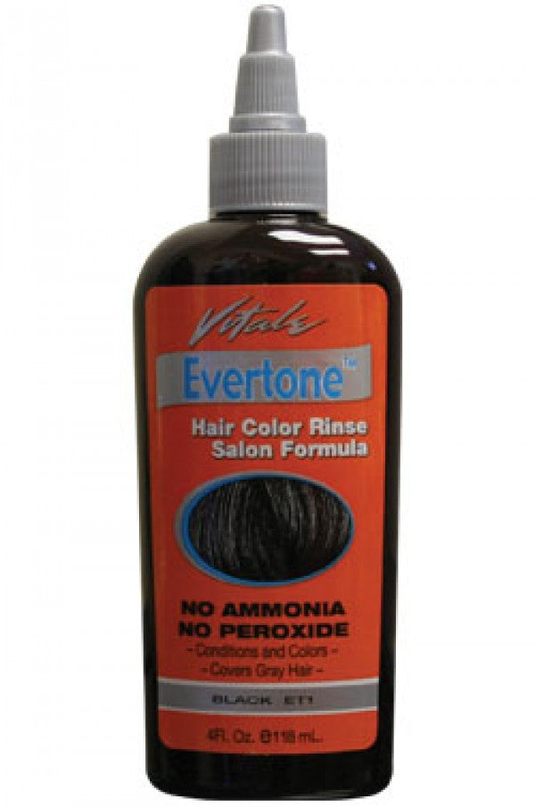 Vitale-20A Evertone Hair Color Rinse Salon Formula (4oz)-Black ET1