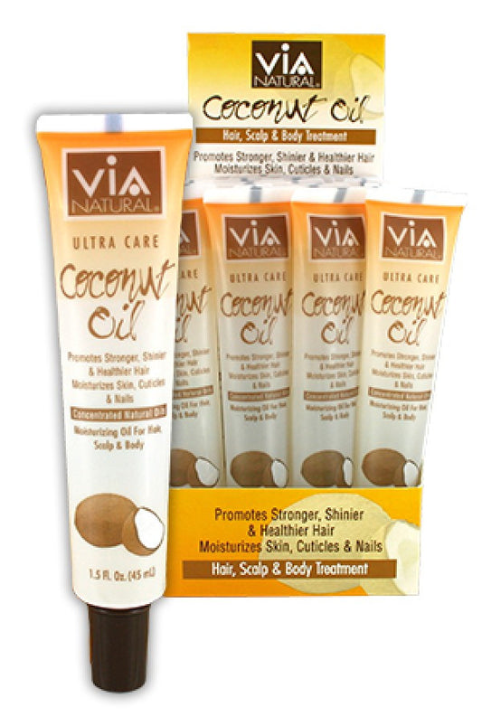 Via Natural-70 Coconut Oil Tube 1.5oz (24pc/ds)