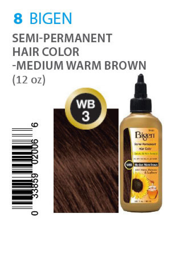 Bigen-8 Semi-Permanent Hair Color WB3 Medium Warm Brown