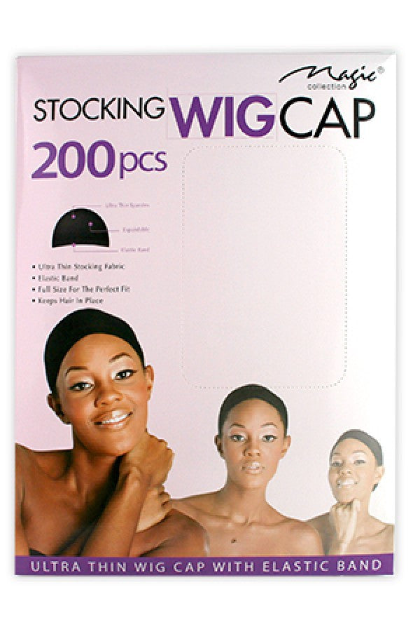 Magic Collection 01401BLA Magic Stocking Wig Cap(200pcs/box)-dz