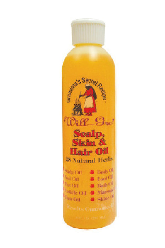 Will Gro-8 Scalp, Skin & Hair Oil (8oz)