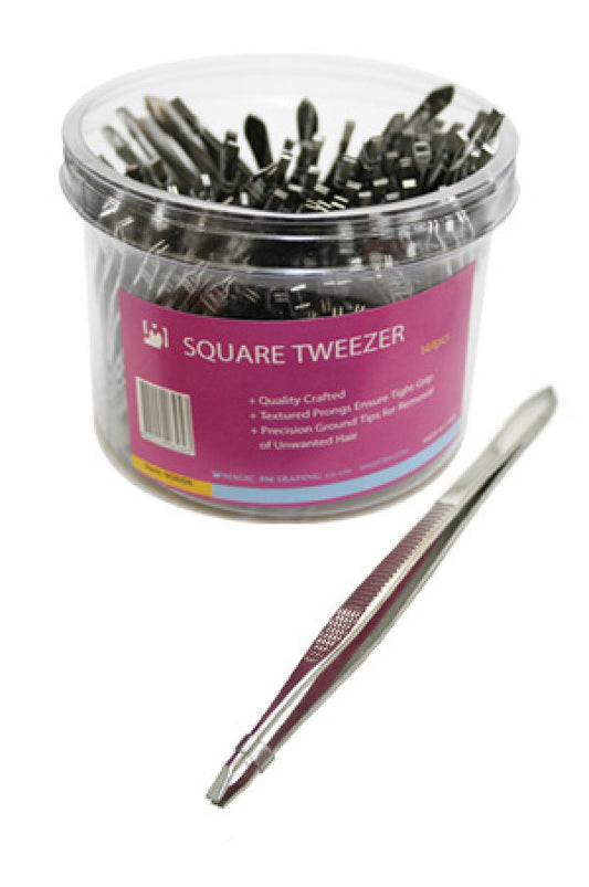 Magic Gold 90656 Square Tip Tweezer (144pc/jar) -jar