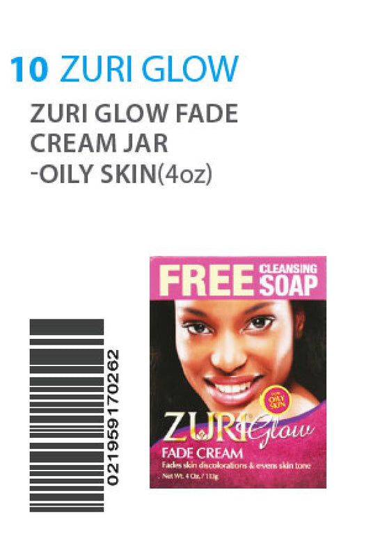 ZURI-5 Glow Fade Cream Jar -Oily Skin (3.8oz)